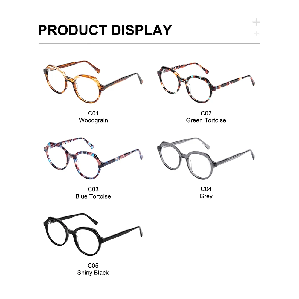 Круглые винтажные ацетатные оправы для очков мужчин и женщин ретро очки с полным