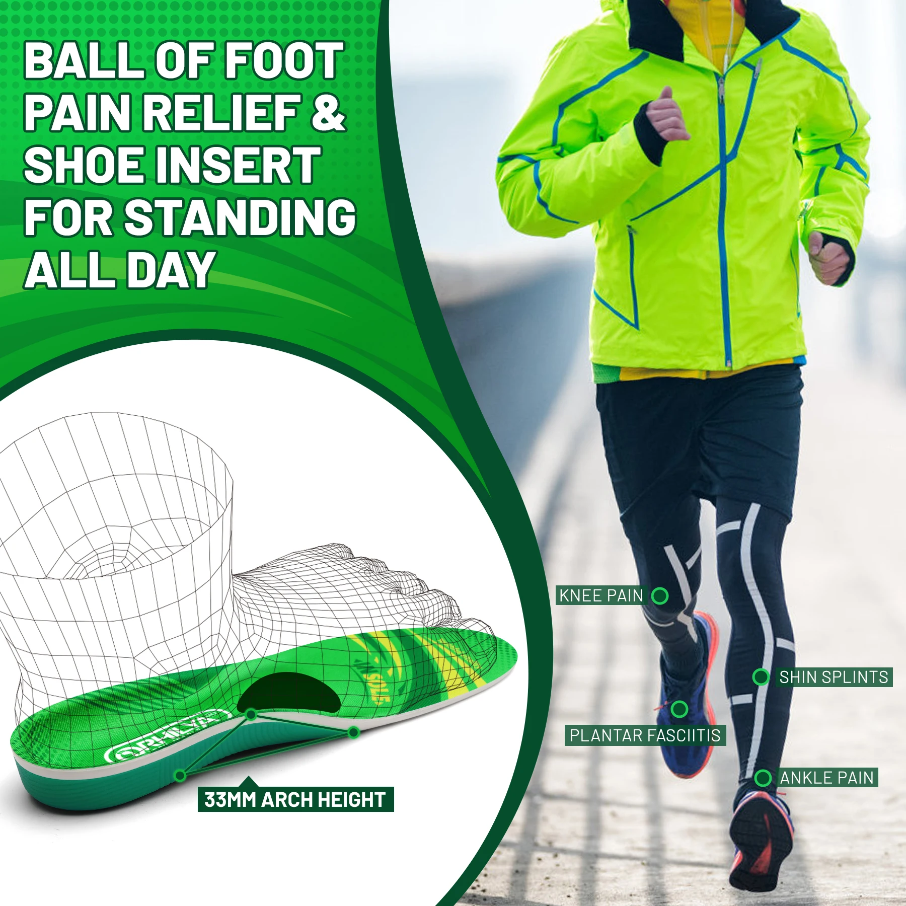 IFitna подошвенный фасциит облегчение боли плюсневая поддержка амортизирующая