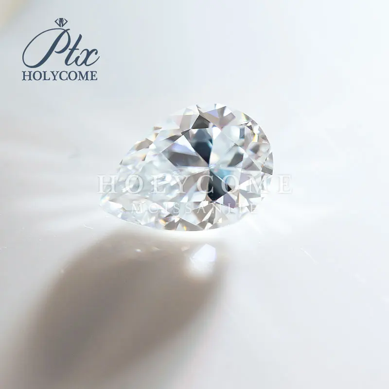 Holycome Certificated Moissanite DEF VVS1 Hot Sale Pear Brilliant Cut Factory Price Loose Supplier GRA Grobal |