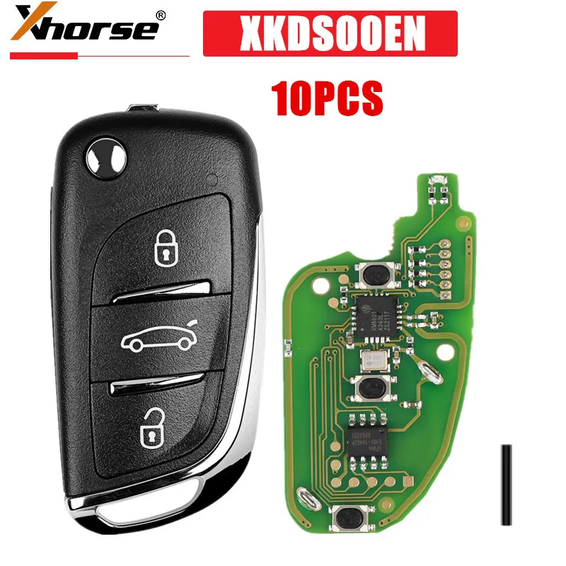 10 шт./лот XHORSE XKDS00EN VVDI2 X002 для дистанционного ключа типа DS, 3 кнопки, работа с VVDI2/VDI, мини-ключ, инструмент/Макс.