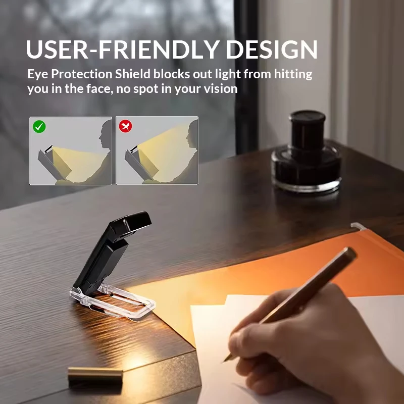 Портативная компактная лампа для чтения с зажимом планшетов подзарядкой от USB