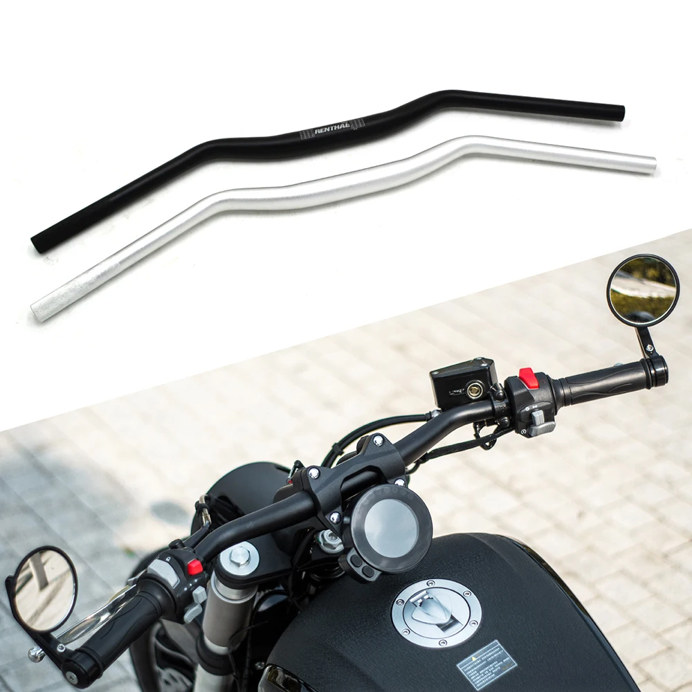 

Motorcycle 32mm Handlebar Type M Flat Bars Aluminum Alloy Anodizing Backward Leaning Steering Wheel Motorbike Handle Accessories