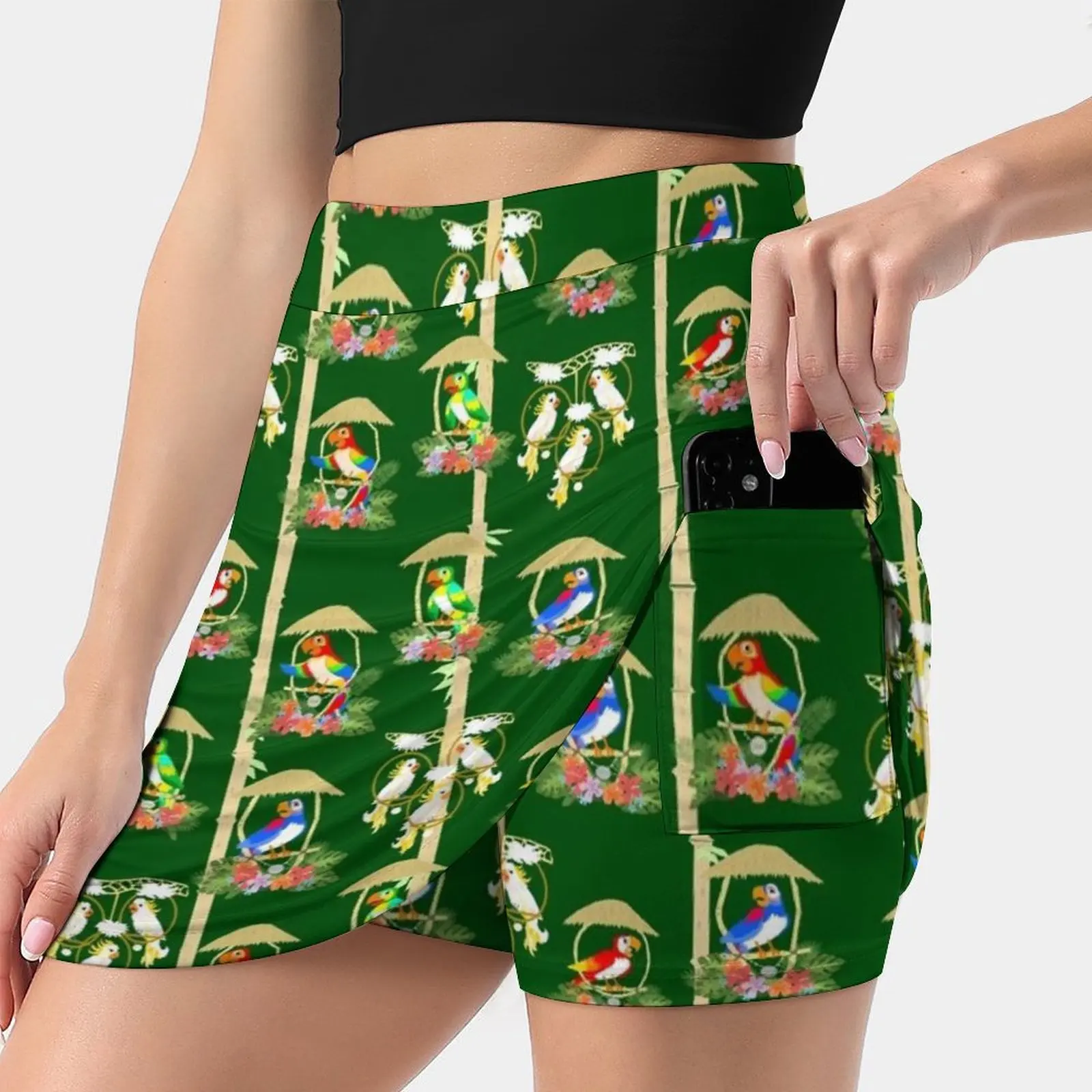 

Tiki Room Birds Women's skirt Sport Skort Skirt With Pocket Fashion Korean Style Skirt 4Xl Skirts Tiki Tiki Room Enchanted