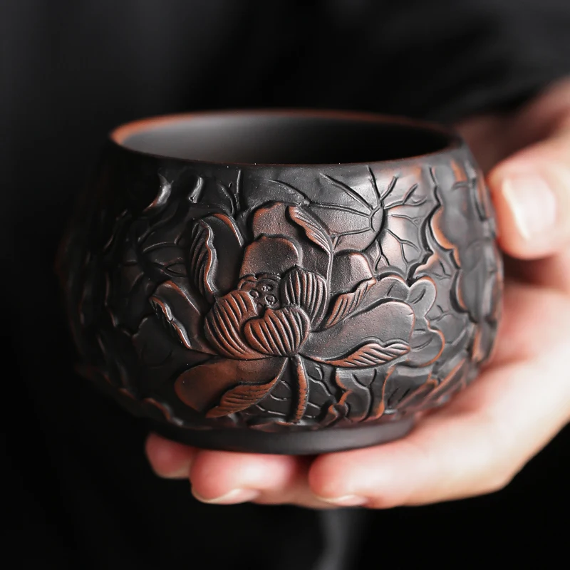 

Индивидуальные чашки с одной чашкой, керамическая чашка кунг-фу, ретро-чашка для изготовления чая, посуда для напитков, для кухни, столовой, ...