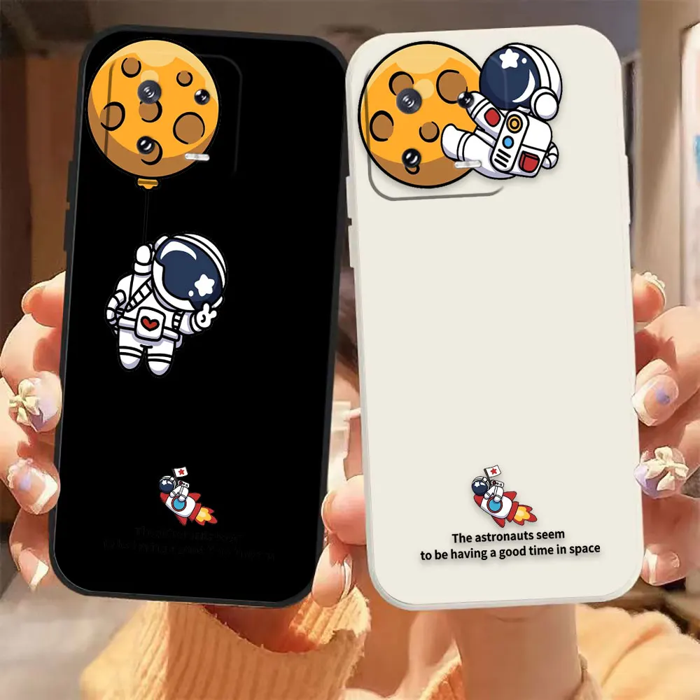 

Cartoon Astronaut Space Case For Xiaomi 13 12 12S 11 11T 10 10S 9 9SE 8 8SE Pro Ultra Lite Colour Liquid Case Cover Funda Cqoue