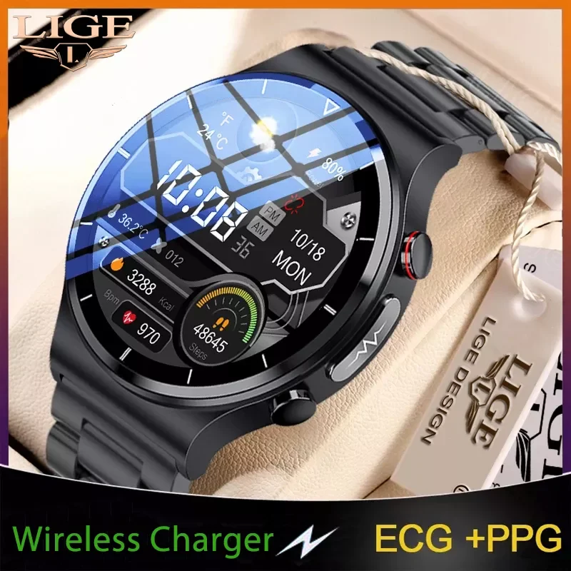 

LIGE NEW ECG Smart Watches Men PPG Smartwatch Women IP68 Waterproof Bracelet Sports Fitness Tracker Wristwatch For Xiaomi Huawei