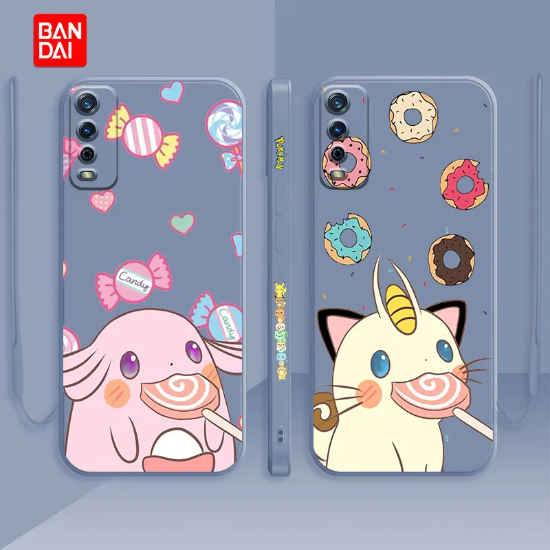 

Case For Samsung A73 A71 A72 A12 A21s A22 A23 A31 A32 A41 A42 A50 A51 A52 A52s A53 A02s Funda Pokemon Cartoon Cat Eat Candy