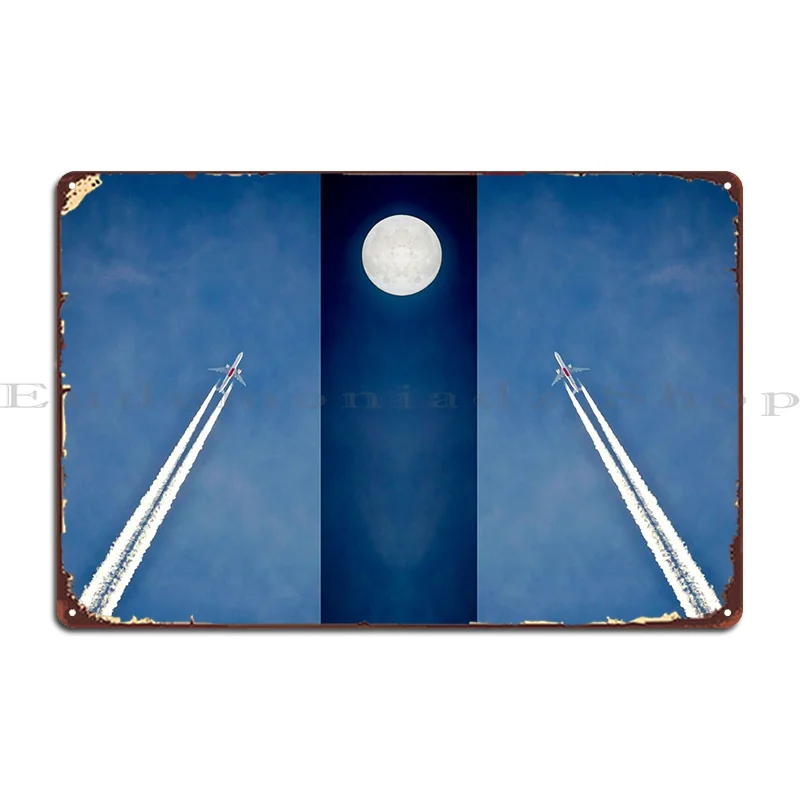 

Fly Me To The Moon Metal Signs Cinema Decoration Cinema Garage Custom Tin Sign Poster