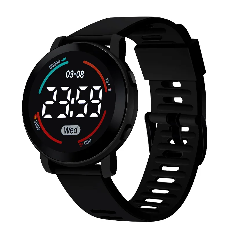 Wholesale New Electronic Watch LED Luminous Sports Watch Student Simple Leisure Sports Watch