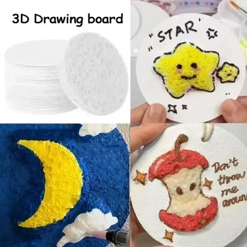 Фото 10/100 шт. 3D рисунок волшебный холст губка дети DIY дети бумага для рисования 3D художественная бумага для рисования для детей DIY живопись №1