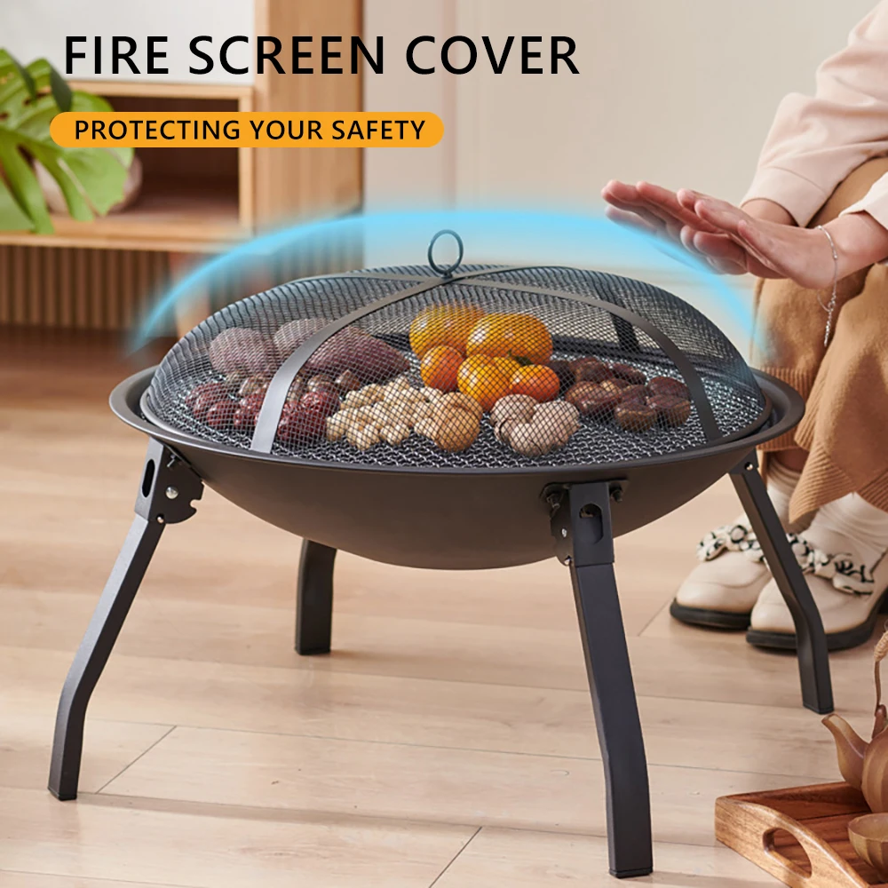 

Multifunctional Folding Furnace Stove Bonfire Charcoal Barbecue Stove Heater Outdoor Burner Brazier Bonfire Table Camping Grill