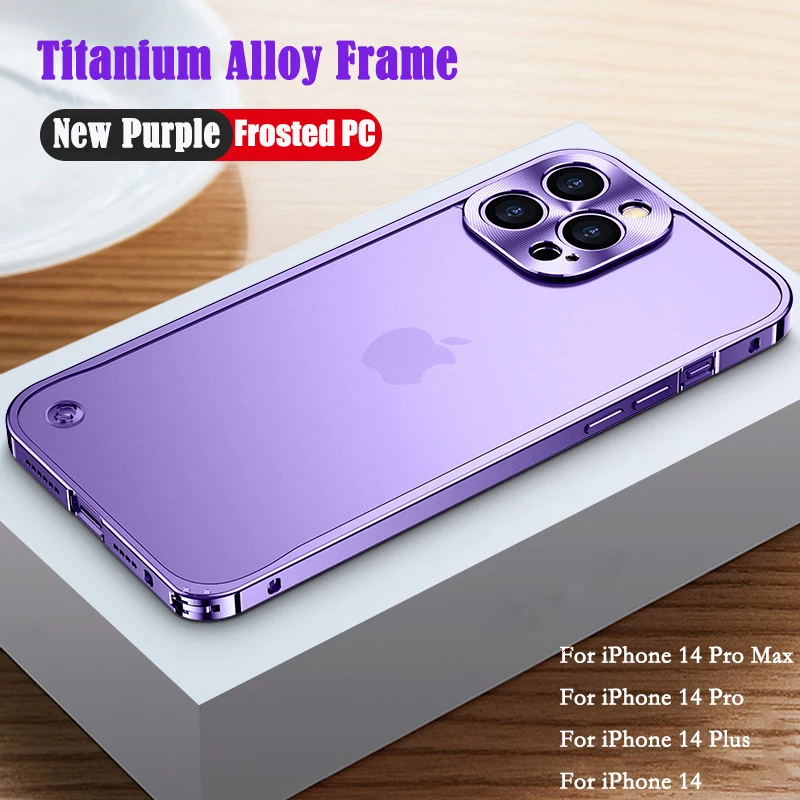 

Luxury Metal Frame Lens Protection For iPhone 14 Plus Pro Max 12 13 mini Aluminum Phone Case For iPhone 11 Matte Hard Back Cover
