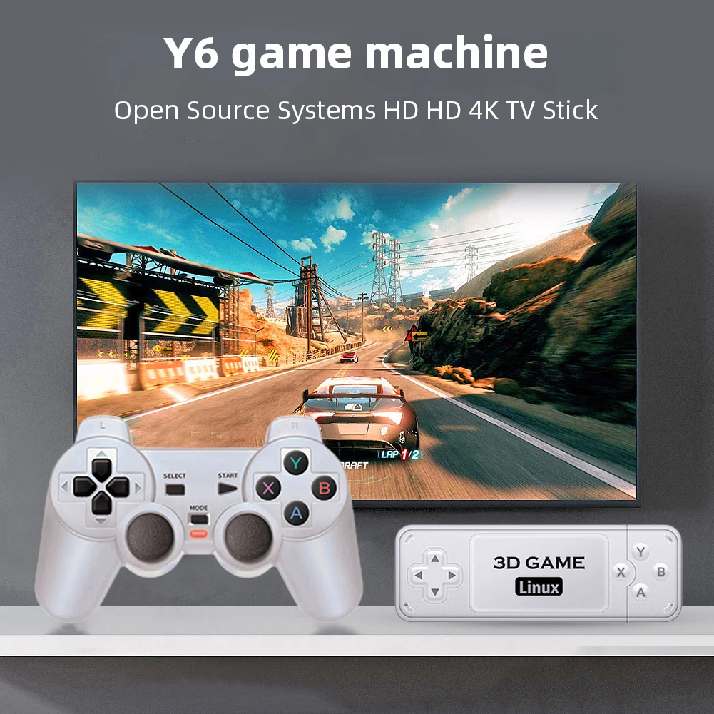 

Беспроводная игровая Ретро консоль Y6, 10000 + игр, ретро игровая консоль Emuelec4.3, поддержка эмулятора PSP для телевизора
