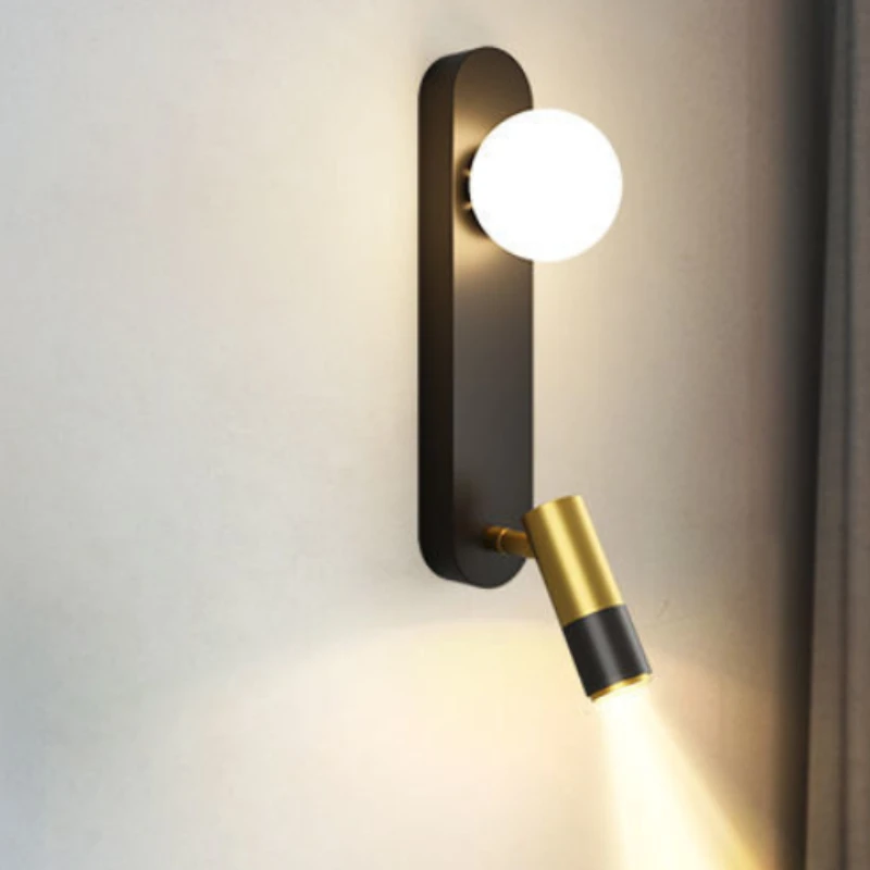 

Modern Led Black Wall Lamp Bedside Bedroom Children's Room Corridor Bathroom Wall Lights Living Room Corridor Staircase Lighting