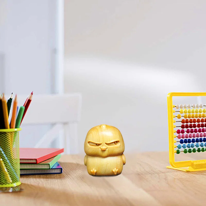 

Wood Carving Ornaments DIY Keychain Pendant Hand-carved Handicrafts Jewelry pendant mini ornaments mini Chicken wooden Kawaii