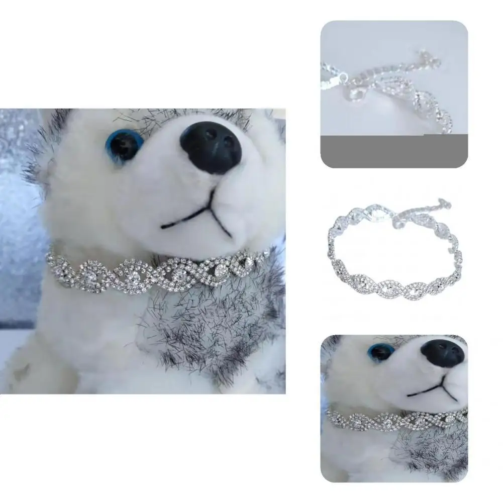 

Great Medium Cat Dog Sparkling Necklace Pet Photography Supplies Practical Cat Necklace Easy-wearing for Shooting