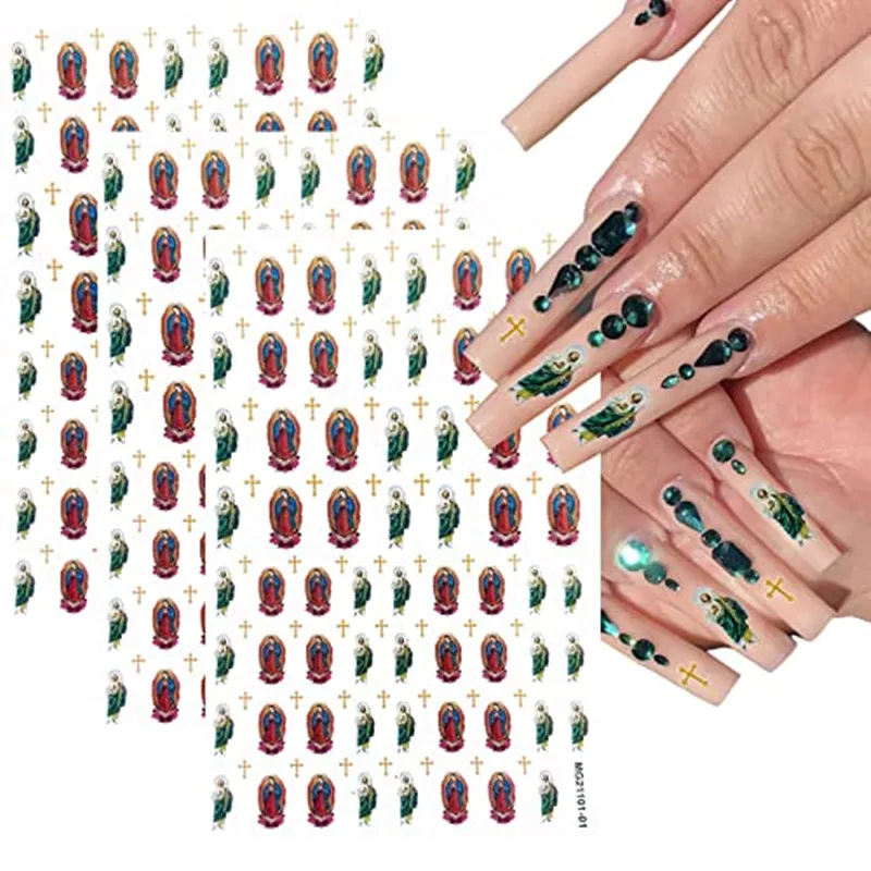 

1 шт., водостойкая наклейка для ногтей «Дева Мария»