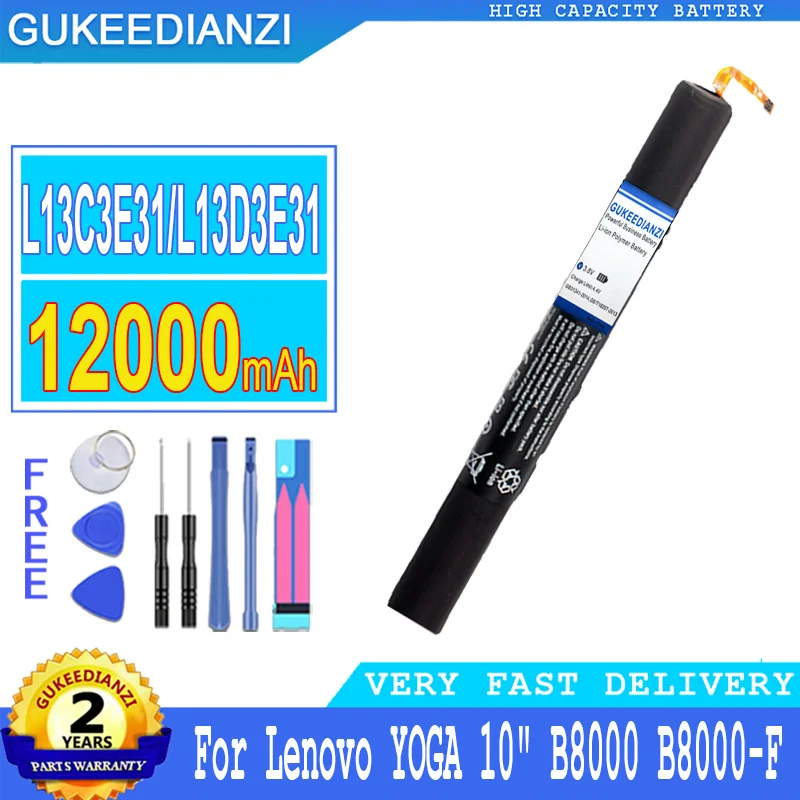 

Аккумулятор GUKEEDIANZI L13C3E31, 12000 мА · ч, L13D3E31 для Lenovo YOGA 10 "планшета B8000