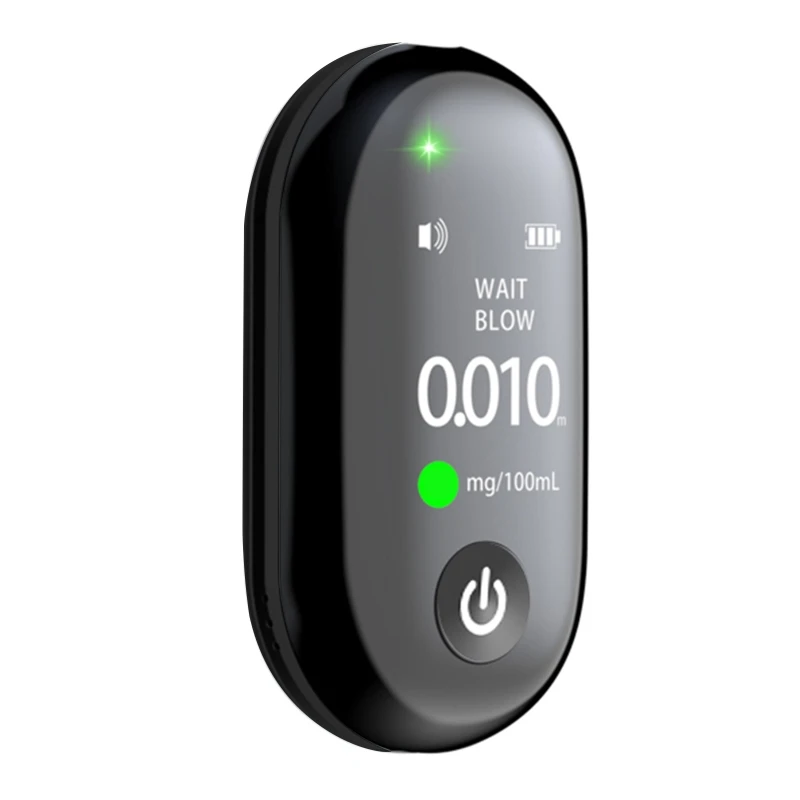 

Blowing Breath Tester Breathalyzer LCD Screen Breathalyzer Portable Detector Quick Accuracy Response for Driving F19A