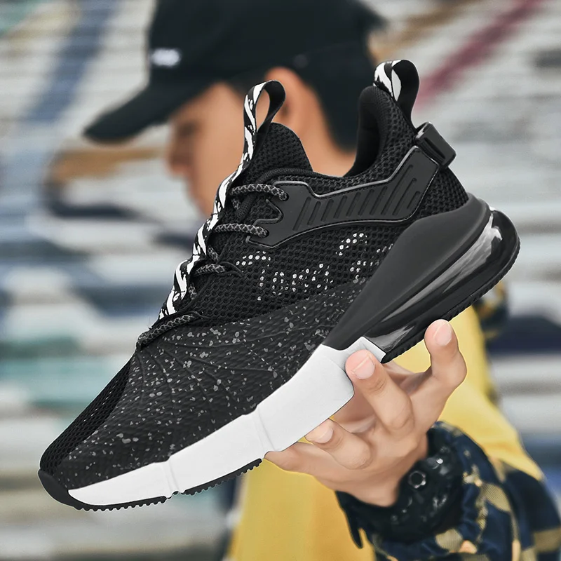 Xiaomi SALUDAS Men's New Sneakers Mesh Fly Woven Breathable Fashion Running Shoes Air Cushion Elastic Tennis Shoes Male Sneakers