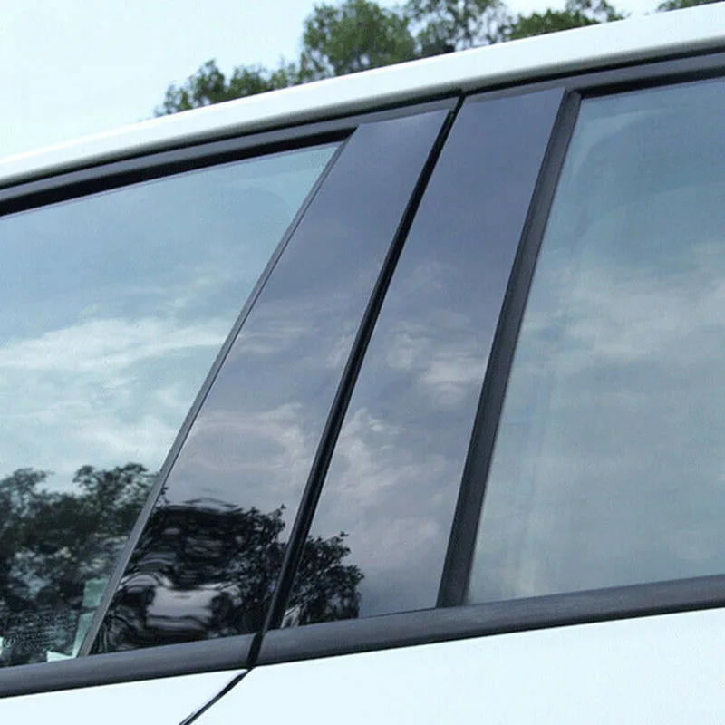 

8pcs Set Car Casement Trim Strips BC Pillar Cover Door Casement Black Trim Strip Black For Mazda 3 2006 2008-2012