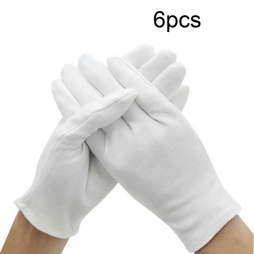 Hot 2022 Newest Mittens Sweat Gloves White Full Finger Men Women Etiquette White Cotton Gloves Waiters/Drivers/Jewelry/Workers