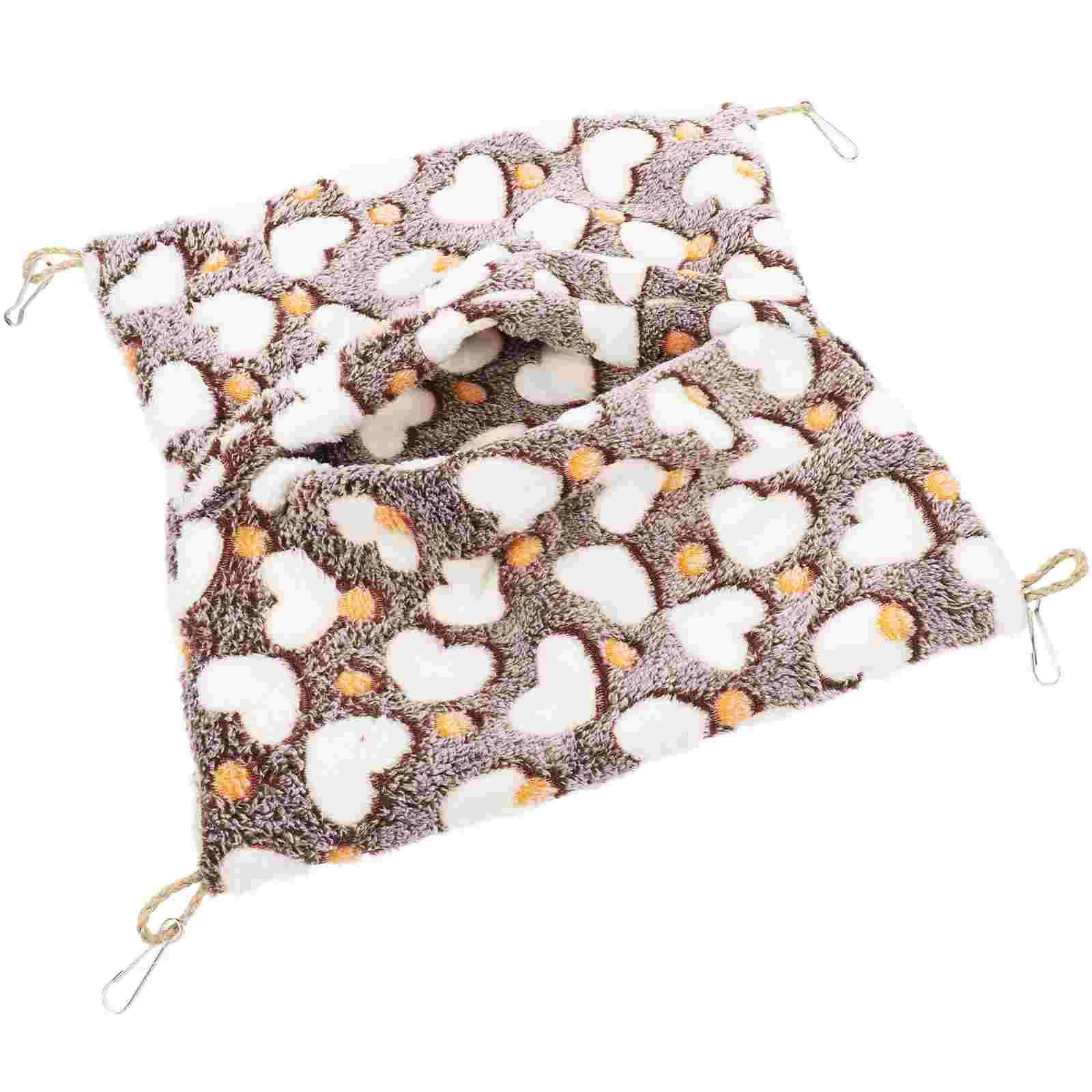 Пушистая кровать для хомяка подвесная шиншиллы теплый гамак морской свинки