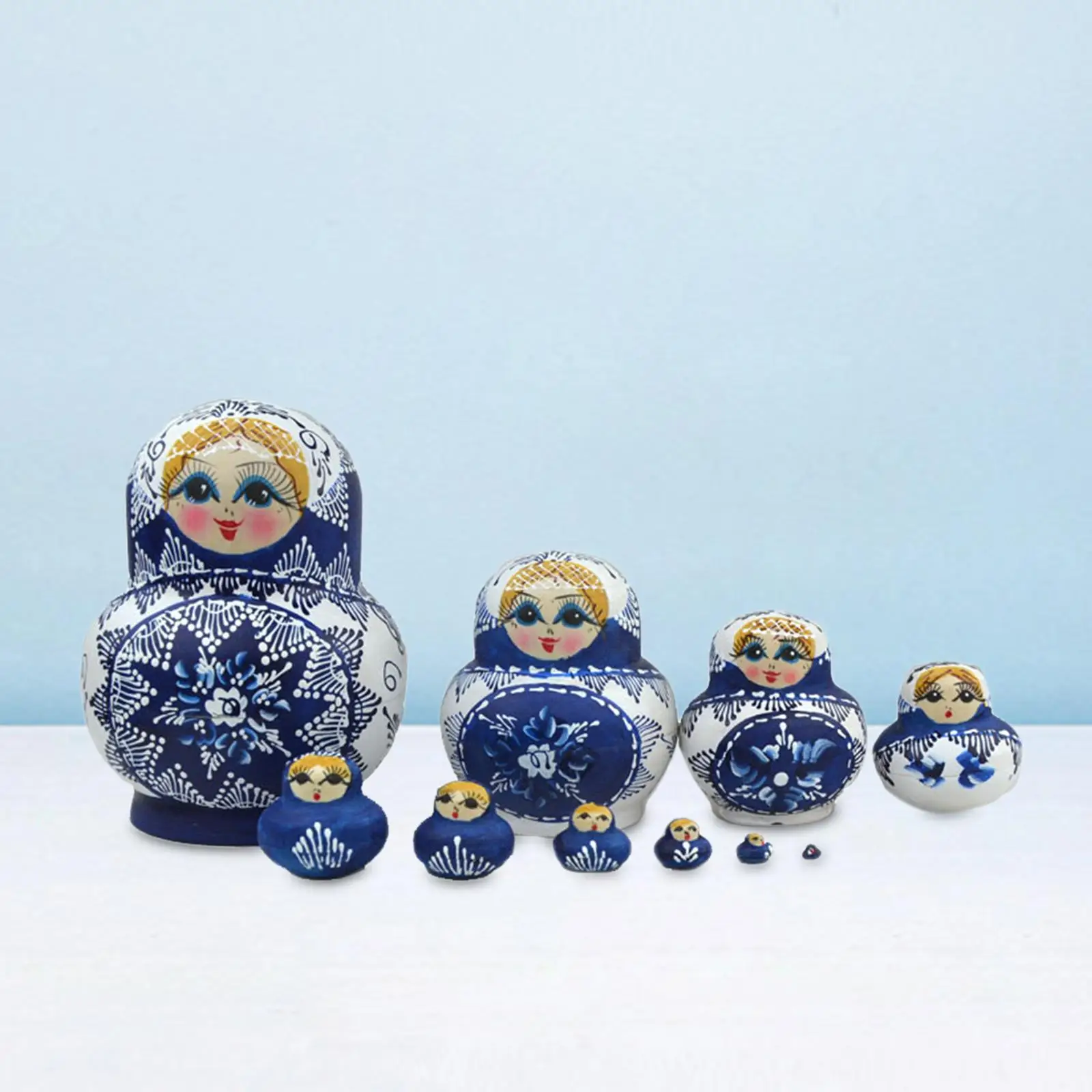 

10 шт. милые куклы-матрешки, игрушки для укладки, Классические русские куклы ручной работы для украшения дня рождения, настольные детские под...