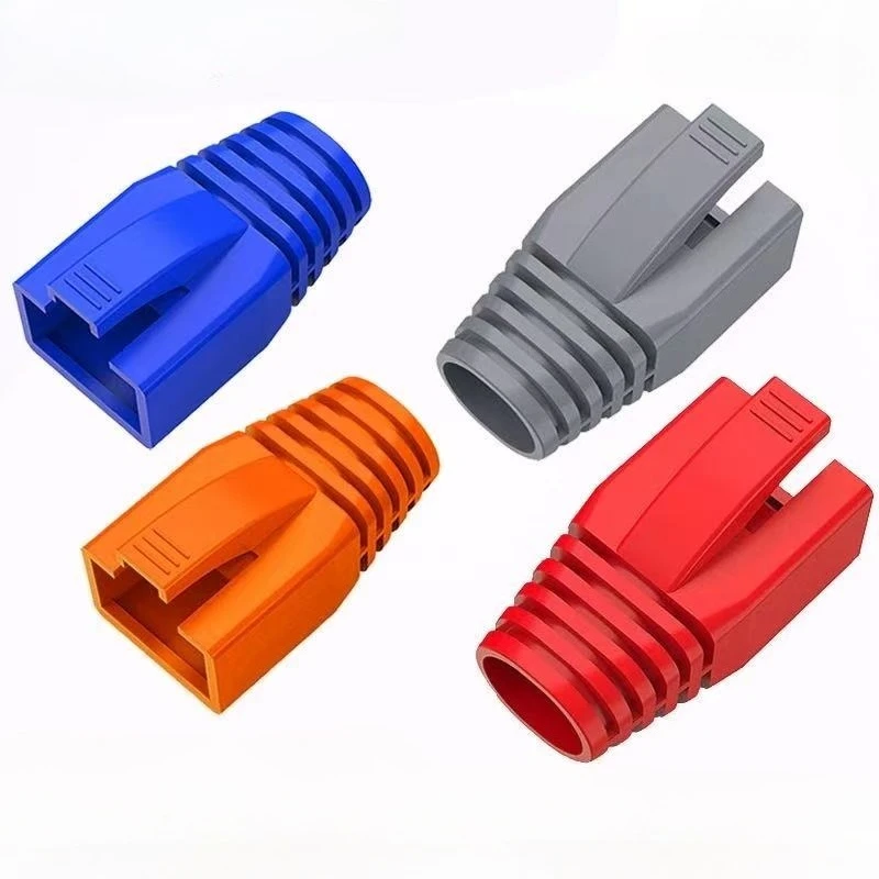 Фото 10 шт. защитных колпачков RJ45 для сетевых кабелей Cat6a/Cat7, разноцветные защитные чехлы из ТПУ для разъемов Ethernet Cat 7 №2