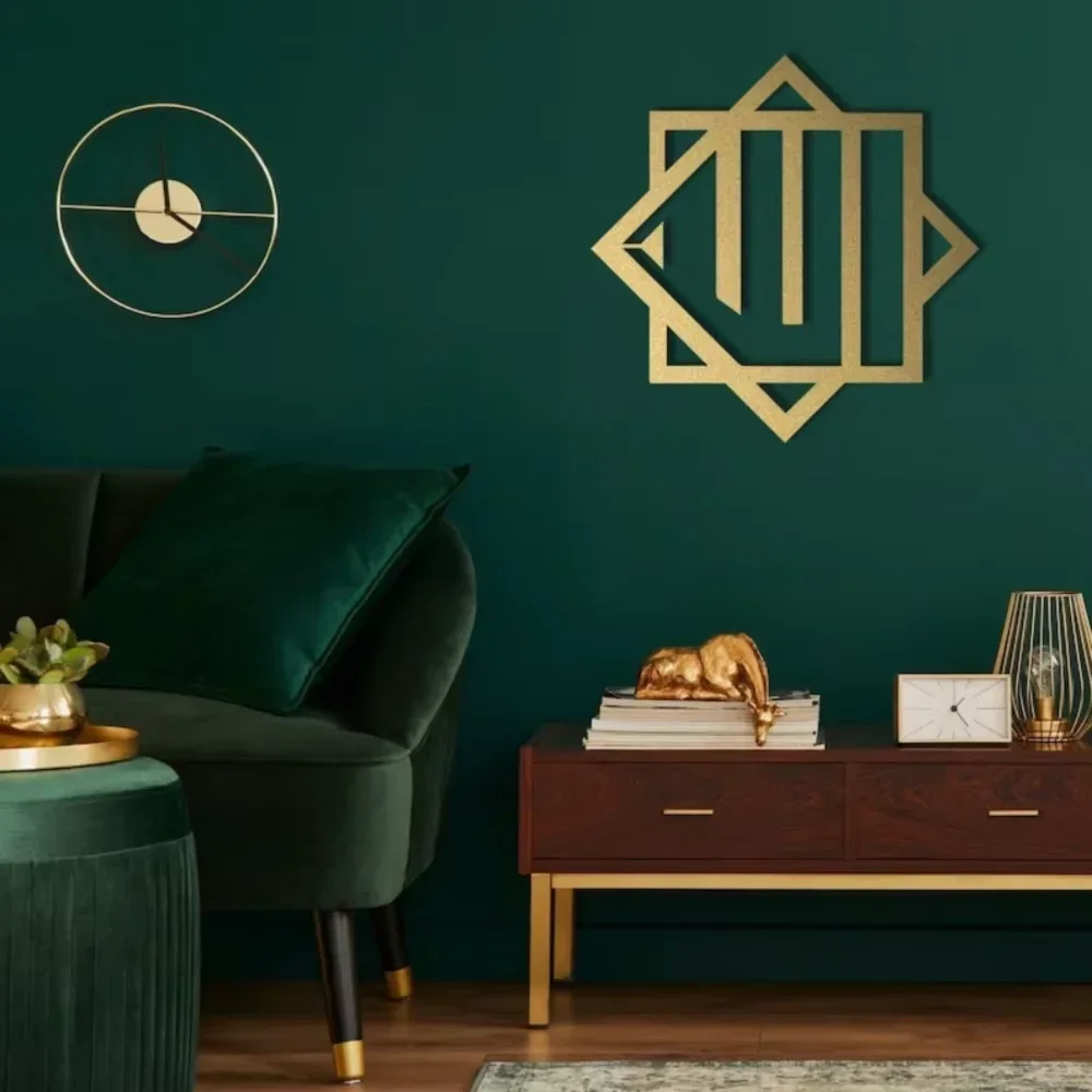 Потрясающий 1 шт. Kufic Аллах (СС) металлическое украшение для стен-арабская