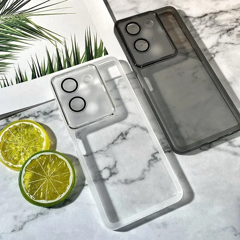 Роскошный чехол с пленкой для объектива VIVO Y77T Y78 Y78M T1 5G глобальная версия 360 мягкая