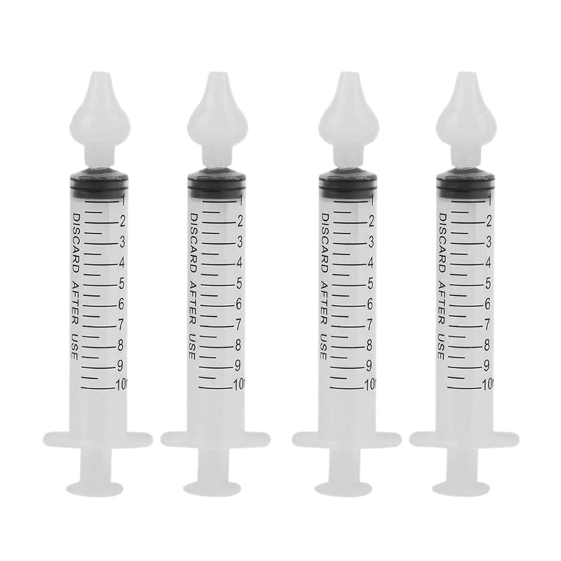 

4Pcs Baby Nose Clean Needle Tube Infant Baby Care Nasal Aspirator Cleaner 10ML Rhinitis Nasal Washer