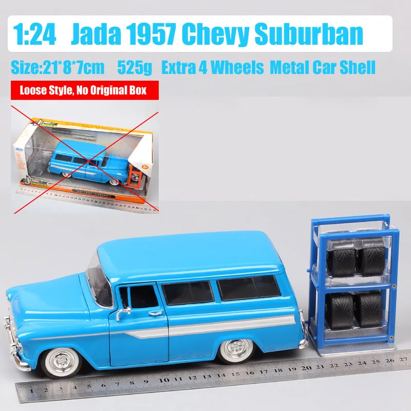 Модель автомобиля из металла без коробки 1/24 Jada Bigtime classics GM 1957 Chevy Chevrolet внедорожник