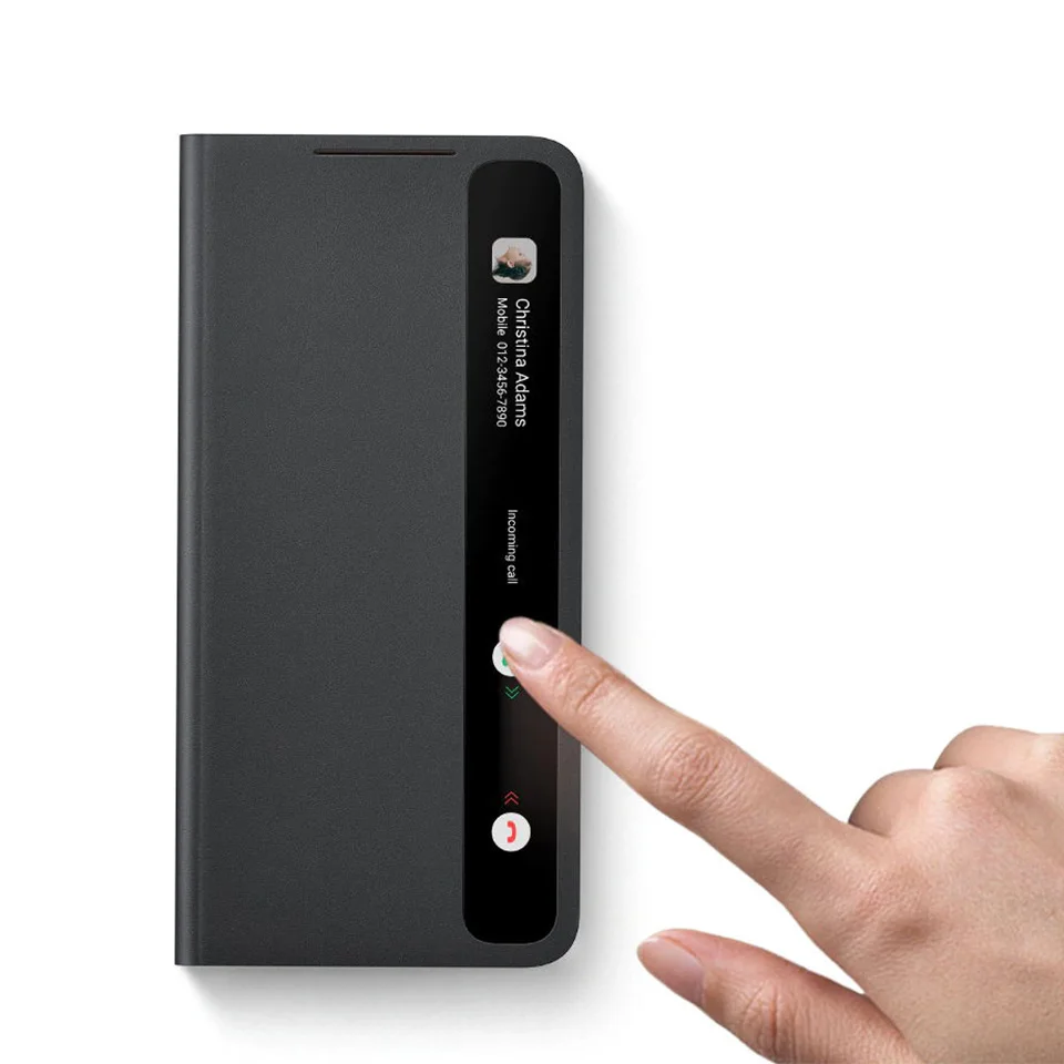 Najtaniej Oryginalna Obudowa Lustrzana Samsung Przezroczysty Widok Etui Na Telefon Do SAMSUNG Galaxy S21 S21 + S21 Ultra S-view Odwróć Inteligentne Etui