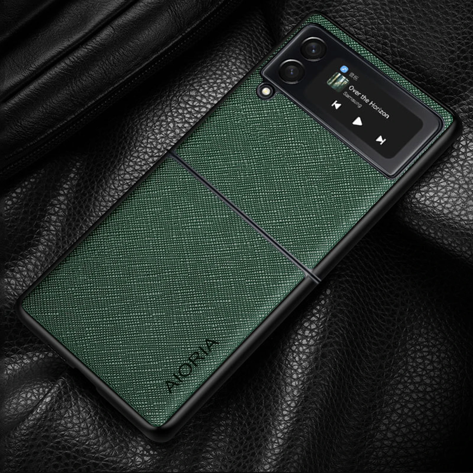 

Кожаный чехол с перекрестным узором для Samsung Galaxy Z Flip 3