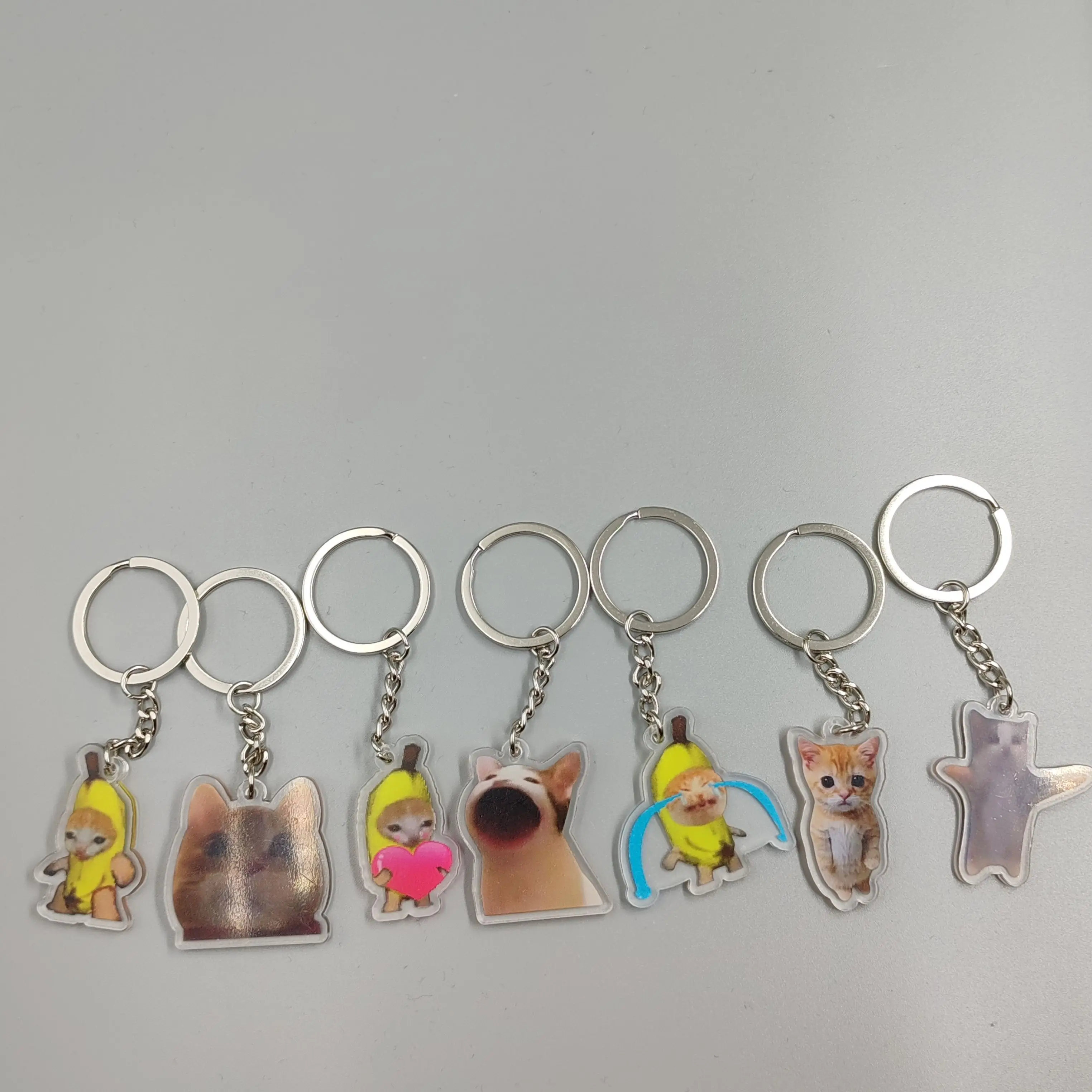 2023 милый счастливый кот банан Кот плач брелок студенческий подарок кошка Эль