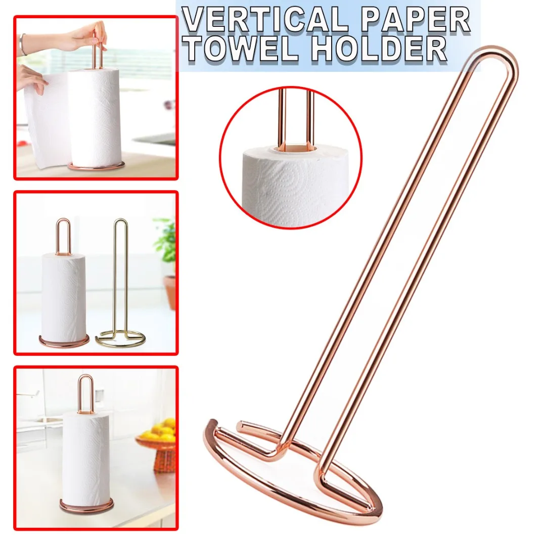 

1pc Paper Towel Holder Durable Metal Roll Paper Towels Rack Portable Home Kitchen Table Tissue Stand Storage Bracket