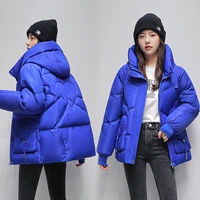womens winter cotton padded coat 2022 winter new thick warm parkas coat womens loose cotton coat solid hooded women outwear