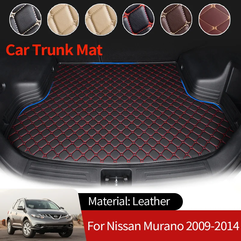 

Leather Car Boot Liner Cargo Rear Trunk Mats Luggage FLoor Tray Waterproof Carpets for Nissan Murano Z51 2009~2014 Accessories