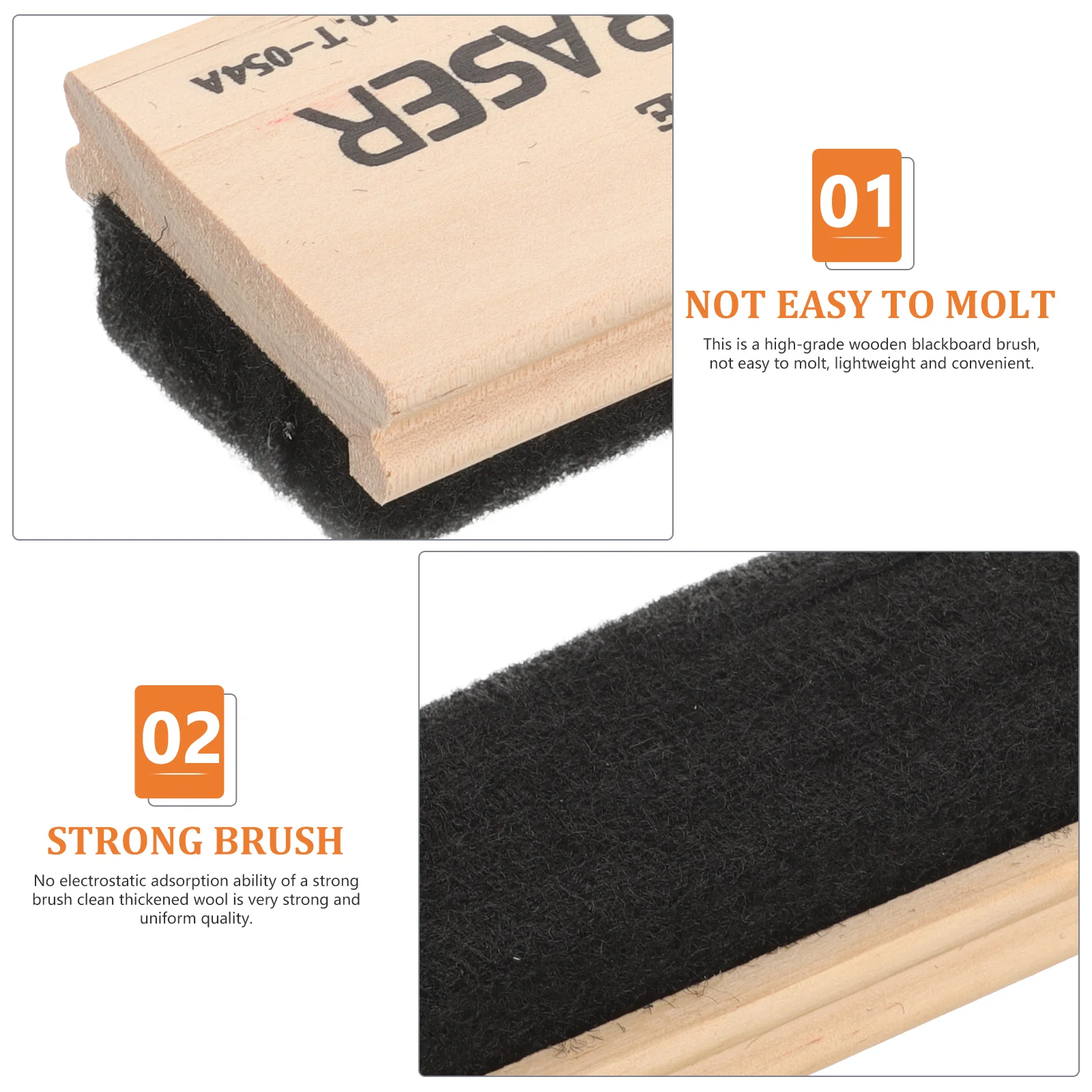 5 шт. деревянный ластик для доски офисные классные беспыльного мела детские