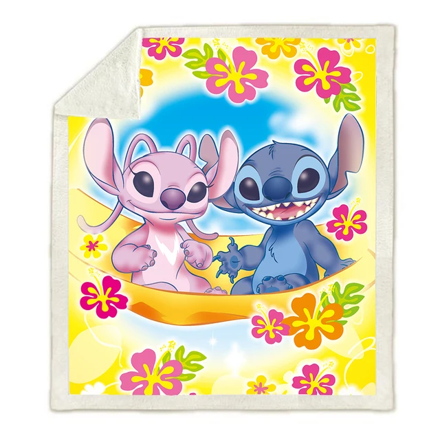 

Disney Lilo & Stitch Fleece Blanket Plush Printed for Adults Sofa Sherpa Fleece Bedspread Wrap Throw Blanket shower curtain