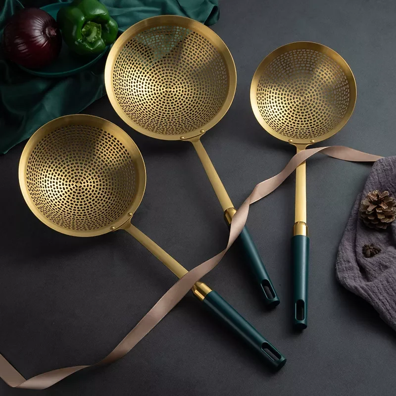

2023New Stainless Steel Colander Filter Oil Pot Food Filter Cookware Colander Fried Filter Kitchen Baking Cooking Tools