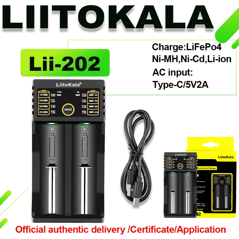 Фото Зарядное устройство LiitoKala Lii-M4 Lii-600 Lii-PD4 Lii-S8 для 18650 26650 21700 18350 AA AAA 3,7 В/1,2 В/литиевой NiMH аккумулятор №1