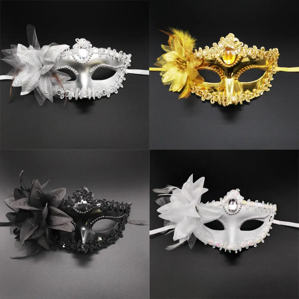 

Dance Party Diamond Venetian Mask Venice Feather Flower Wedding Carnival Performance Costume Sex Lady Mask Masquerade