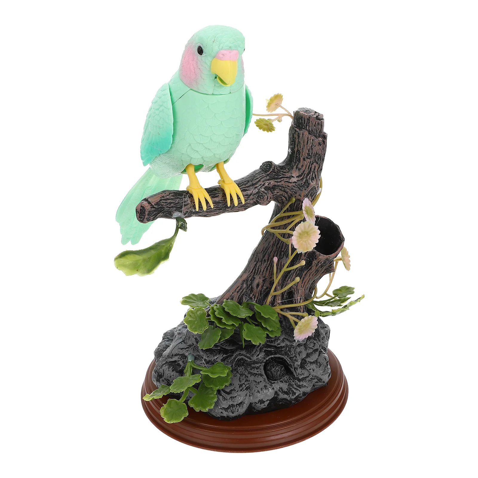 

Parrotrecording Talking Electronic Bird Animal Repeating Record Pet Electric Speaking Parrots Birds Repeat Figurine Model Statue