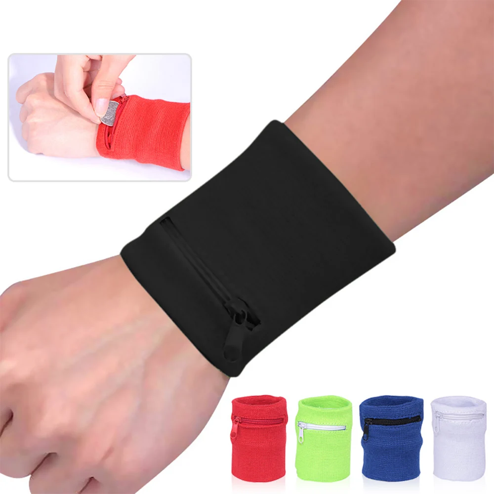 2PCS Wrist Wallet Purse Bag with Zipper Running Travel Safe Sports Bag for Running Gym Bike Wallet Safe Storage Wrist Support