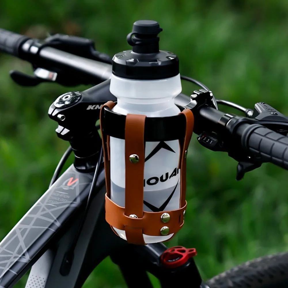 

Регулируемый держатель для велосипедного чайника из алюминиевого сплава и искусственной кожи