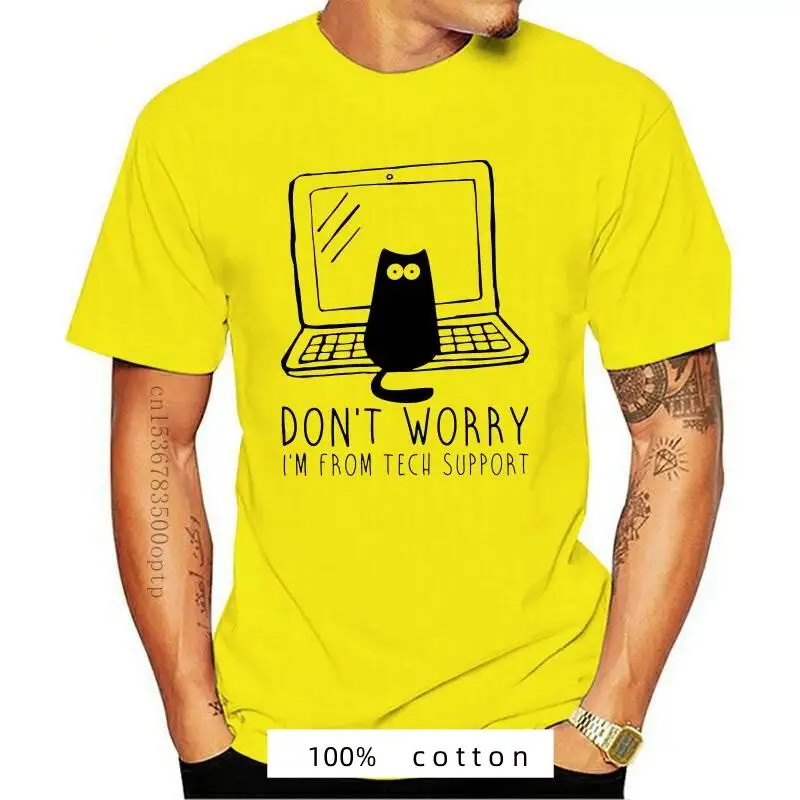 

Crazy Computer Programs Cat Printed T-Shirts Men Tech Support T Shirts Funny Software Programming Geek Tees Printed Clothes