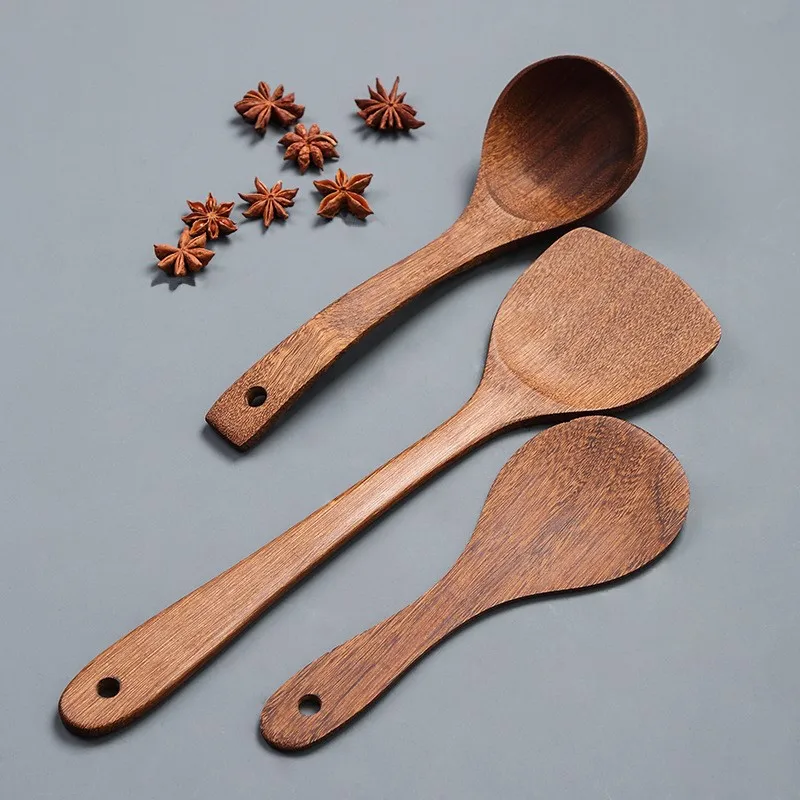 Деревянная кухонная утварь деревянная сковорода лопатка ложка с длинной ручкой