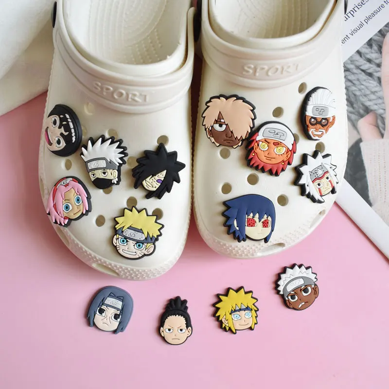 

1 Pack Anime Naruto PVC Detachable Sneakers Cartoon Shoes Charm Waterproof Sandals Decorative Accessories Buckle Kids Toy Gifts